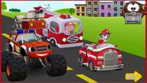 Nick Jr Firefighters | Paw Patrol Bubble Guppies Blaze and The Monster Machines | Dip Games for Kids