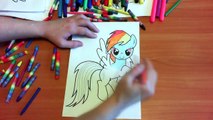 My Little Pony New Coloring Pages for Kids Colors Rainbow Coloring colored markers felt pens