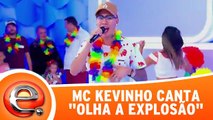MC Kevinho canta a música Olha a Explosão