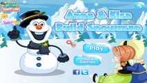 #Disney Games Anna and Elsa Build Snowman - Disney Frozen Princess Games