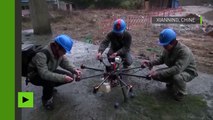 Drone cracheur de feu est la nouvelle terreur des ordures aériennes en Chine