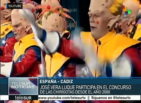 Españoles rinden homenaje a refugiados en concurso de las chirigotas
