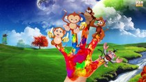 Cute Monkey Finger Family Nursery Rhymes | Animal Finger Family Songs Collection