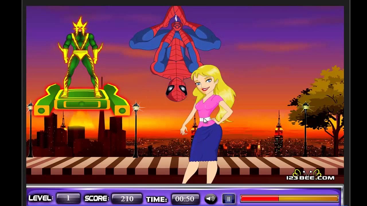Spider Man Kiss - Cartoon Video Game For Kids