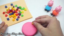 PLAY DOH NIÑOS!!! PEPPA PIG reloj de Hacer pastel de arco iris de colores con play-doh juguetes