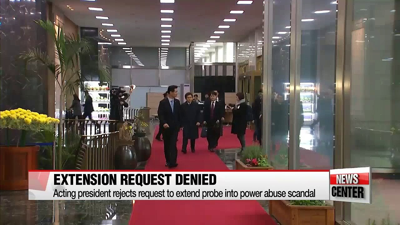Acting president rejects request to extend probe into power abuse scandal