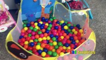 INDOOR BALL PIT Jumping Family Fun for Kids All Ages Learn Colors with Ryan ABC Surprises