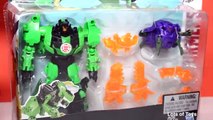 Sideswipe vs Quillfire Monster Bot Transformers Robots in Disguise Lots of Toys