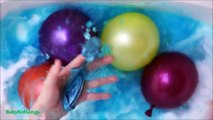 Learn colours balloons Foam Bath TOP Wet Balloon Compilation Colors Finger Nursery Compilation
