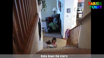 Funny Baby Videos 2017 - Cute Babies Slides Down Stairs