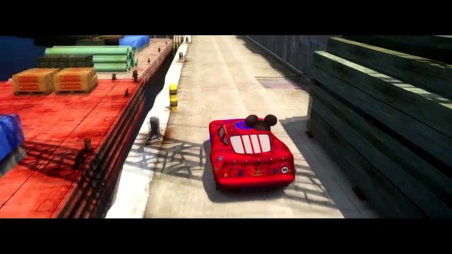 HULK, MICKEY MOUSE & SPIDER MAN drive Disney Pixar Cars LIGHTNING MCQUEEN, DINOCO & RAMONE