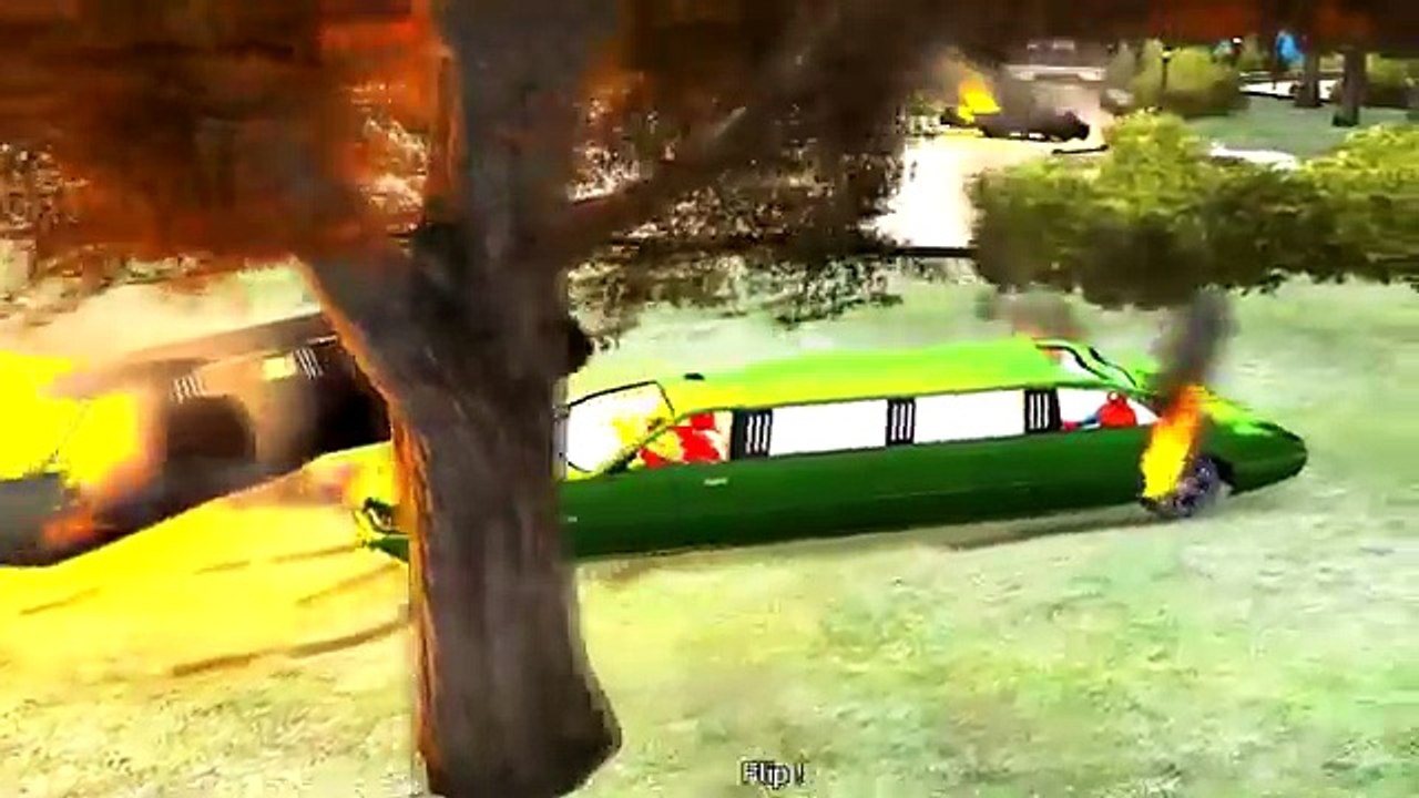 Ironman & Spiderman & Hulk Crazy Driving Limousine Cars Colors Nursery Rhymes for Children