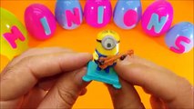 Minions Surprise Eggs with Mickey Mouse-Giant Minions- Car Learning-Surprise Eggs and Play Doh