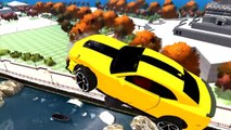 Batman Colors Crazy Stuff and Chevrolet Camaro Cars Colors Nursery Rhymes Mega Action Kids