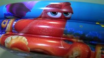 Disney Finding Dory Bath Squirters toys in the pool of Finding Dory.