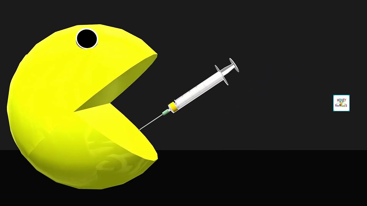 Learn Colors with Packman Syringe Injection | Learning Colors for Children with Pacman Injection