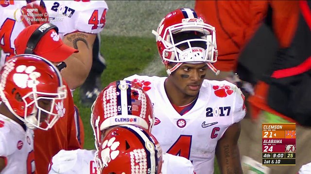 2017-01-09 CFPCG Clemson Tigers vs Alabama Crimson Tide 4th Quarter