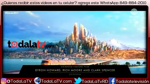 Zootrópolis gana el Oscar a la Mejor Película de Animación-Video