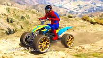 Color Quad Bike and Cars for Kids with Colors Spiderman Cartoon Song Nursery Rhymes