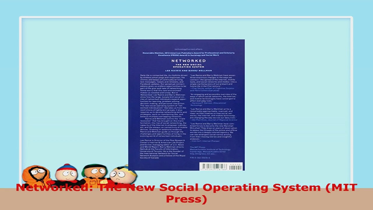 READ ONLINE  Networked The New Social Operating System MIT Press
