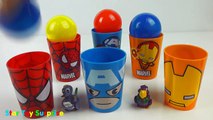 Ball Surprise Cups Spider Man Iron Man Captain America Marvel Avengers Surprise Egg Superhero Toys