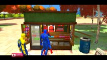 SPIDERMAN COLORS & COLORS AMBULANCE CARS IN TROUBLE! Nursery Rhymes Songs for Children with Animatio