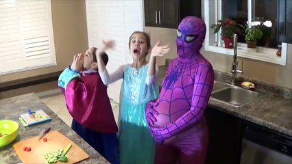 SuperHeroes ForReal Compilations Pregnant Pink SpiderGirl Spiderman Frozen Elsa Maleficent Prank