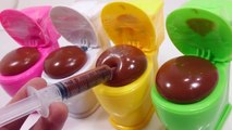 DIY How To Make Glue Slime Toilet Chocolate Poop Syringe Real Play Learn Colors Sand