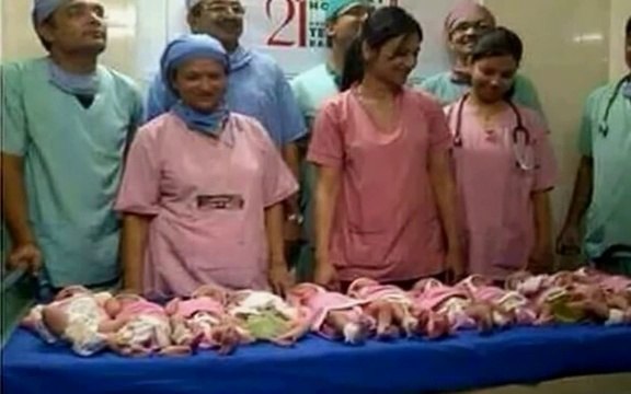 Woman Gives birth to 11 babies