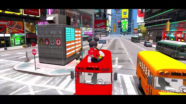 Wheels On The Bus Go Round And Round Mickey Mouse Nursery Rhymes for Kids | Children Songs