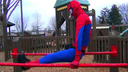 Spiderman Dabs + Playground Fun In Real Life!!! Spiderman Superhero Movie - IRL