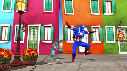 I Went To School One Morning Captain America Cartoon Children Nursery Rhymes