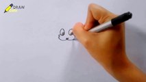 How to Draw a Cat Using the Word Cat (Easy)