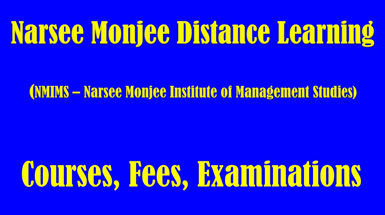 Narsee Monjee Distance Learning