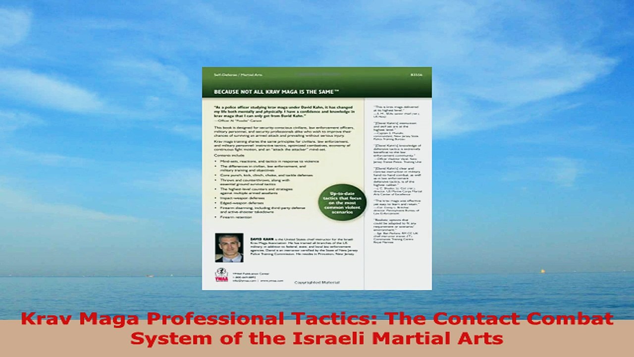 READ ONLINE  Krav Maga Professional Tactics The Contact Combat System of the Israeli Martial Arts