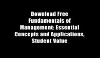 Download Free Fundamentals of Management: Essential Concepts and Applications, Student Value