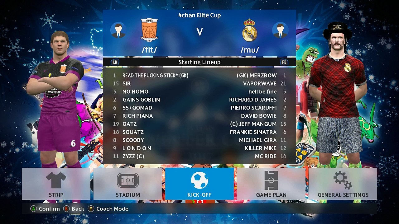 2017 4chan Winter Cup Final match - /mu/ vs /fit/