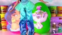 GIANT Disney Princess JASMINE Play-Doh Surprise Egg - Aladdin Toys Palace Pets Shopkins