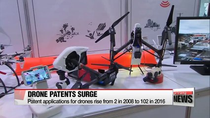 Korea's patent filings for drones rise from 2 in 2008 to 102 in 2016