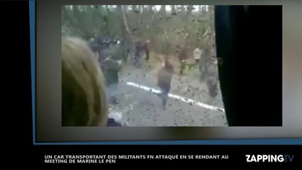 Marine Le Pen à Nantes : Deux bus de militants FN attaqués ( Vidéo)