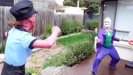 SPIDERGIRL & Spiderman Vs GOAT Vs MAGIC WAND Vs Joker Superhero Fun IRL-xGWAU81XkE8