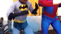 Spiderman vs Frozen Elsa Prank Challenge, Joker Poo and Fart Fun Superheroes Movie In real