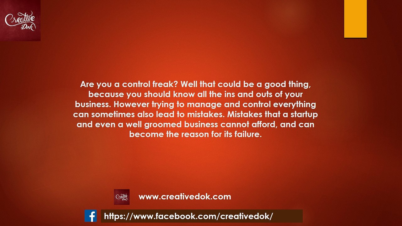 Micro-managing can be dangerous Let the experts handle it