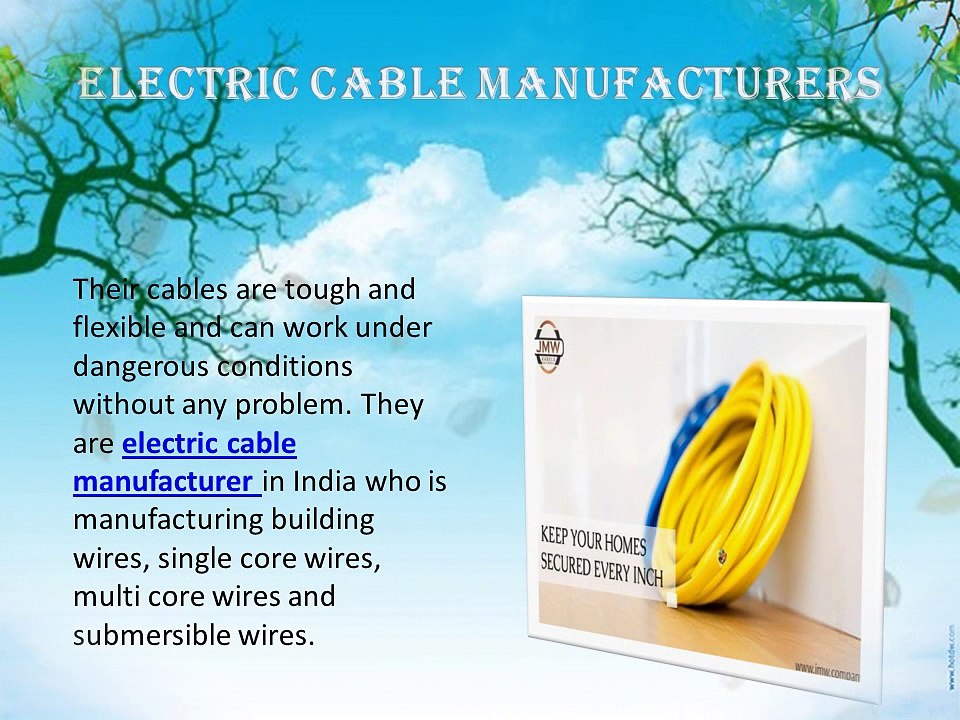 It's All About The Cable And Wire Manufacturers