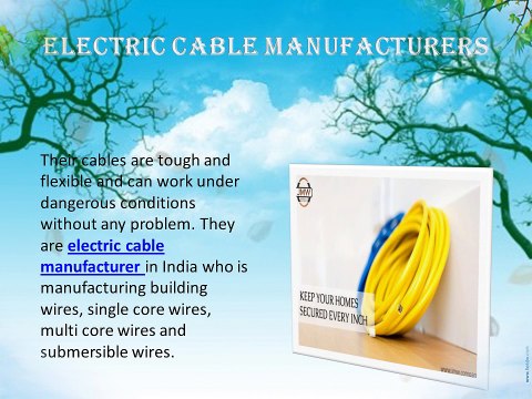 It's All About The Cable And Wire Manufacturers