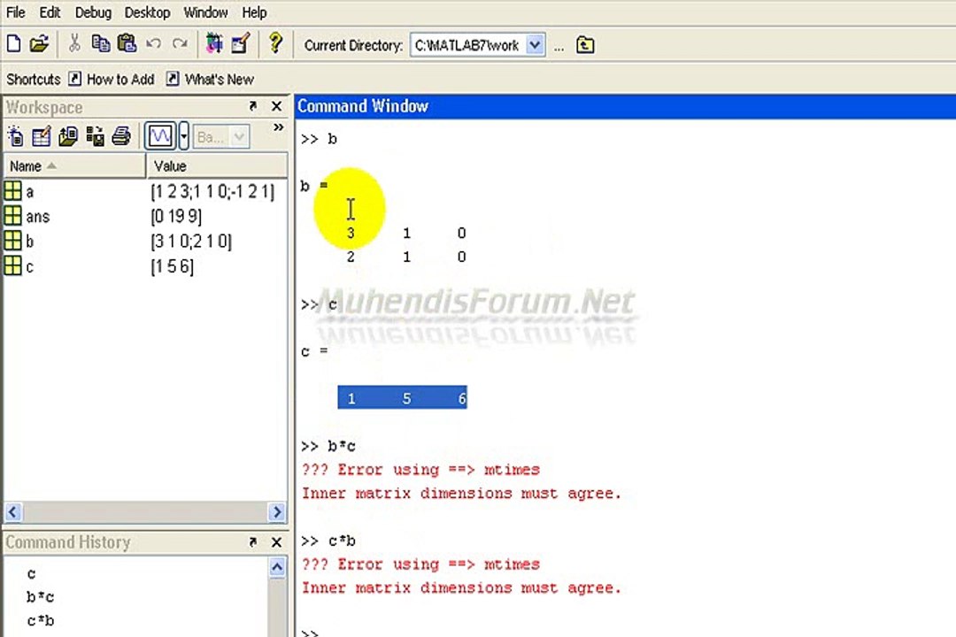matlab eğitimi 07MatrisCarpma
