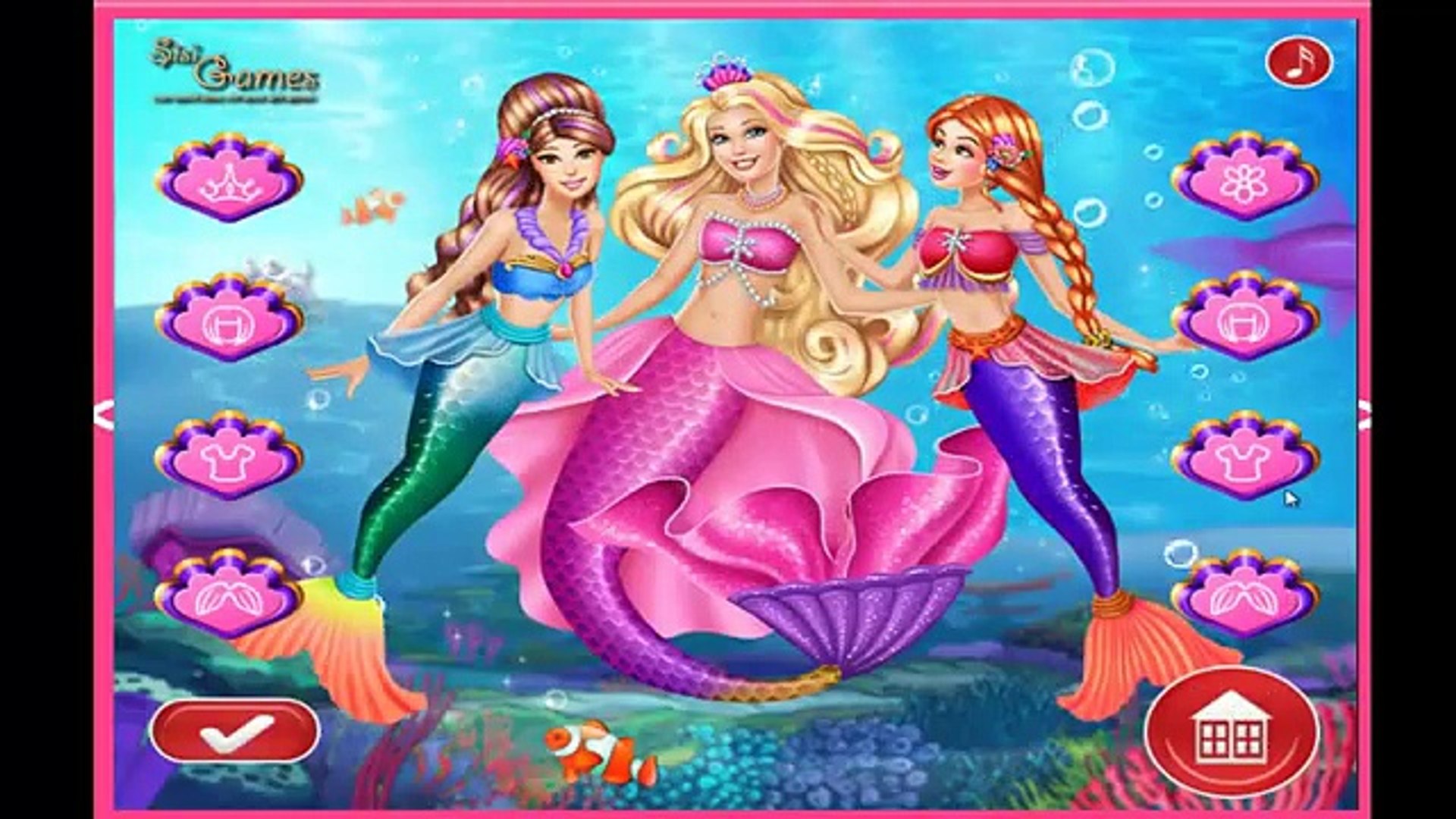 Barbie Sirena De La Coronación De La Mejor Barbie Juegos De Vestir Para Niñas Y Niños - video dailymotion