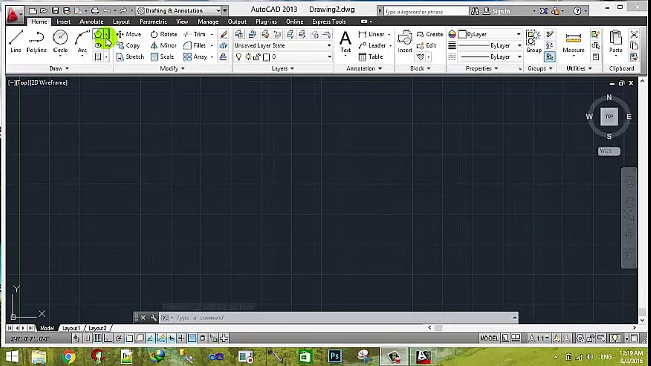 AutoCad 2D 3D Tutorials in UrduHindi - Part 6 Rectangal, Polygon and Hatch AutoCAD 2013 in urdu byIT4Solutions