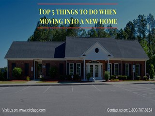 Top 5 things to do when moving into a new home