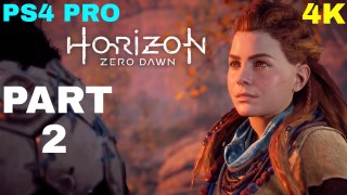 Horizon Zero Dawn 4K 2017 Gameplay Part 2 - Mothers Heart (PS4 PRO)